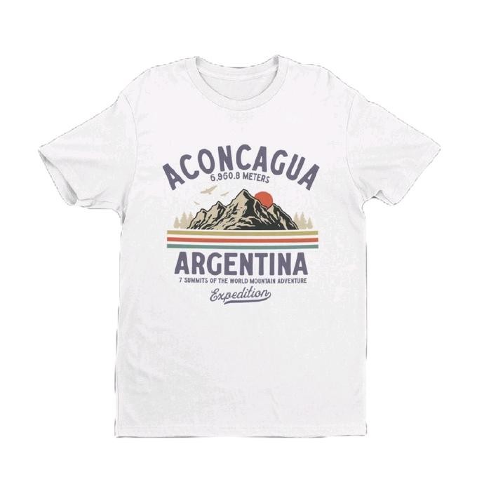 Kaos Vintage Retro 7 Summit Aconcagua Mountain Argentina Outdoor Adventure