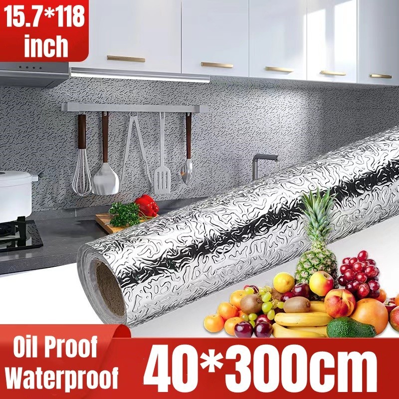 Kitchen Self AdhesiveAluminum Foil Stickers Oil Proof Waterproof Kitchen Stove Sticker Kitchen Backs