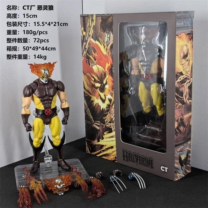 h4d2- Mafex Ct 138 Hellverine Marvel Mafex Wolverine (Hellverine) Action Figure