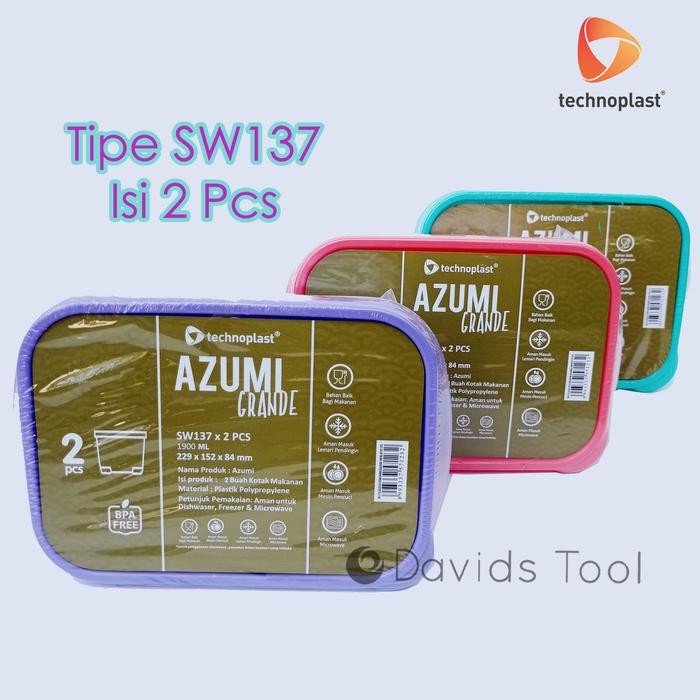 TerBaikBulanini- Kotak Makanan Toples Kulkas Set Plastik Food Container Azumi Grande