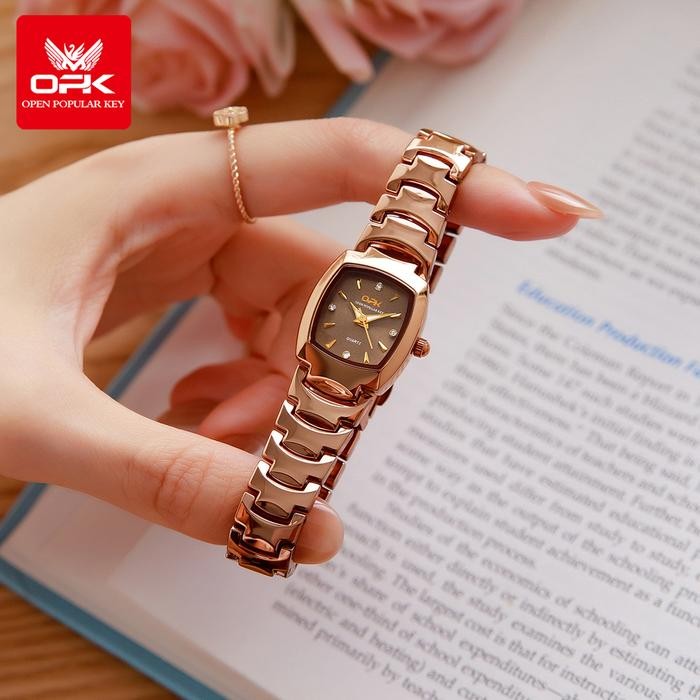 Opk Jam Tangan Wanita Original Anti Air Luminous Analog Stainless Steel Terbaru 2025 Women Watch