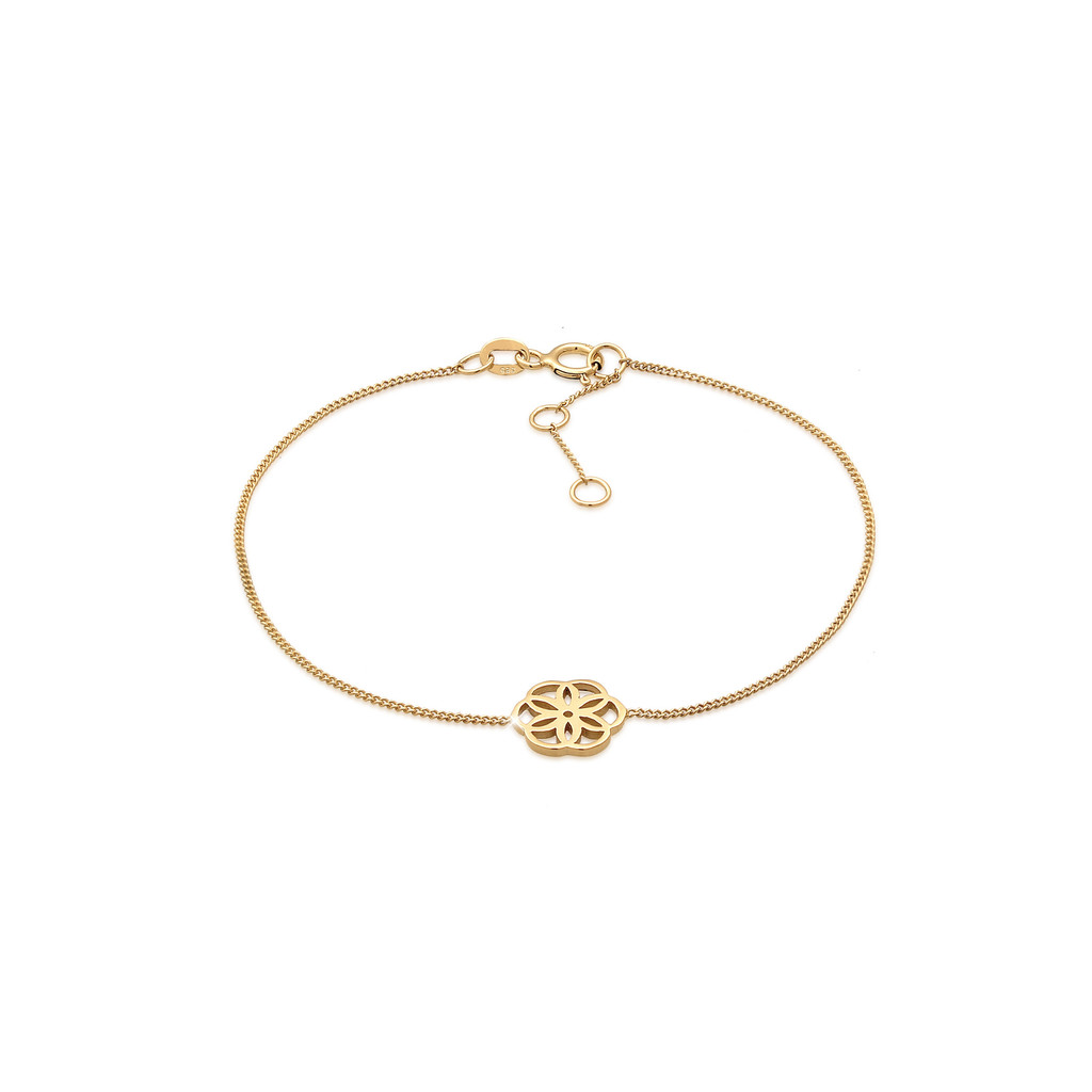 Elli Jewelry Gelang Perhiasan Emas 585 Wanita Flower of Life