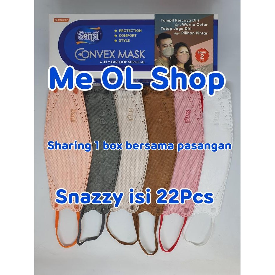KJB Masker SENSI Convex Mixed Warna Edisi Khusus bukan duckbill bukan KN95