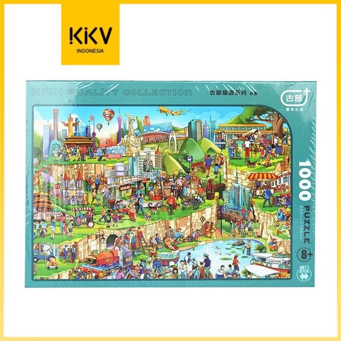 KKV - MAINAN PUZZLE KERTAS 1000PCS / PUZZLE DIY UNTUK KREATIFITAS ANAK