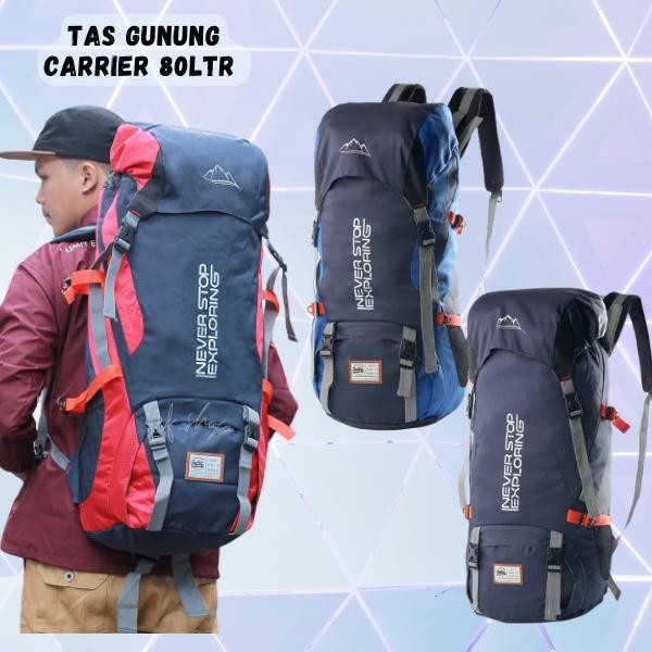 Tas Carrier 80 Liter - Tas Gunung Hiking Camping Travel Outdoor