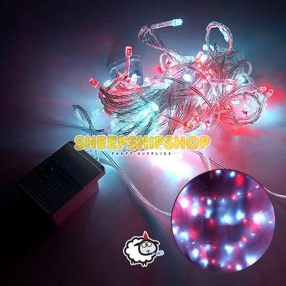 LAMPU LED TUMBLR MERAH PUTIH 10METER DEKORASI 17 AGUSTUS DIRGAHAYU RI, PESTA ULANG TAHUN, DEKORASI