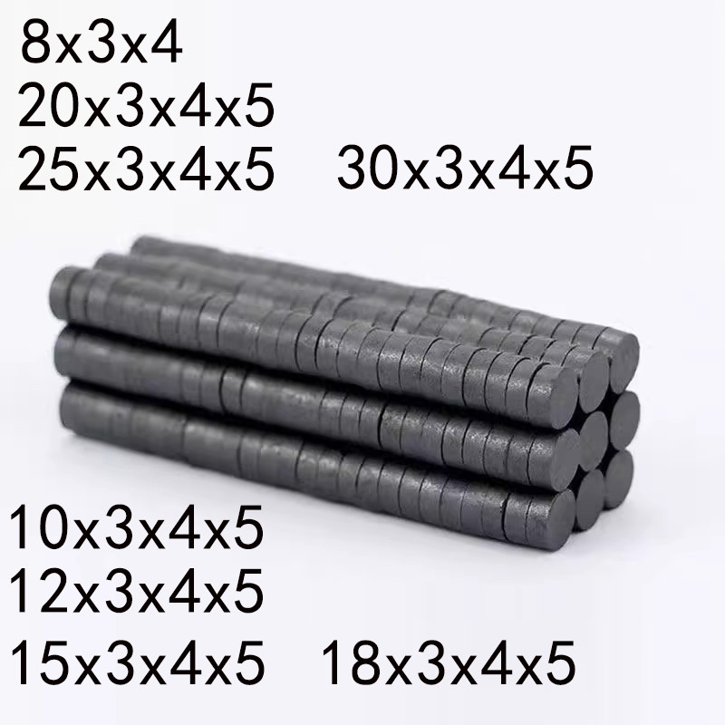 18X3 20X3 25X3 30X3 30X5Mm Black Small Round Magnet Fridge Ferrite Magnet Round Speaker Magnet