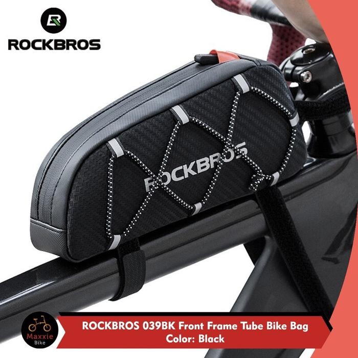 Wimcycle United - Rockbros 039Bk Tas Frame Sepeda - Bike Front Tube Frame Bag - Mtb Roadbike Seli