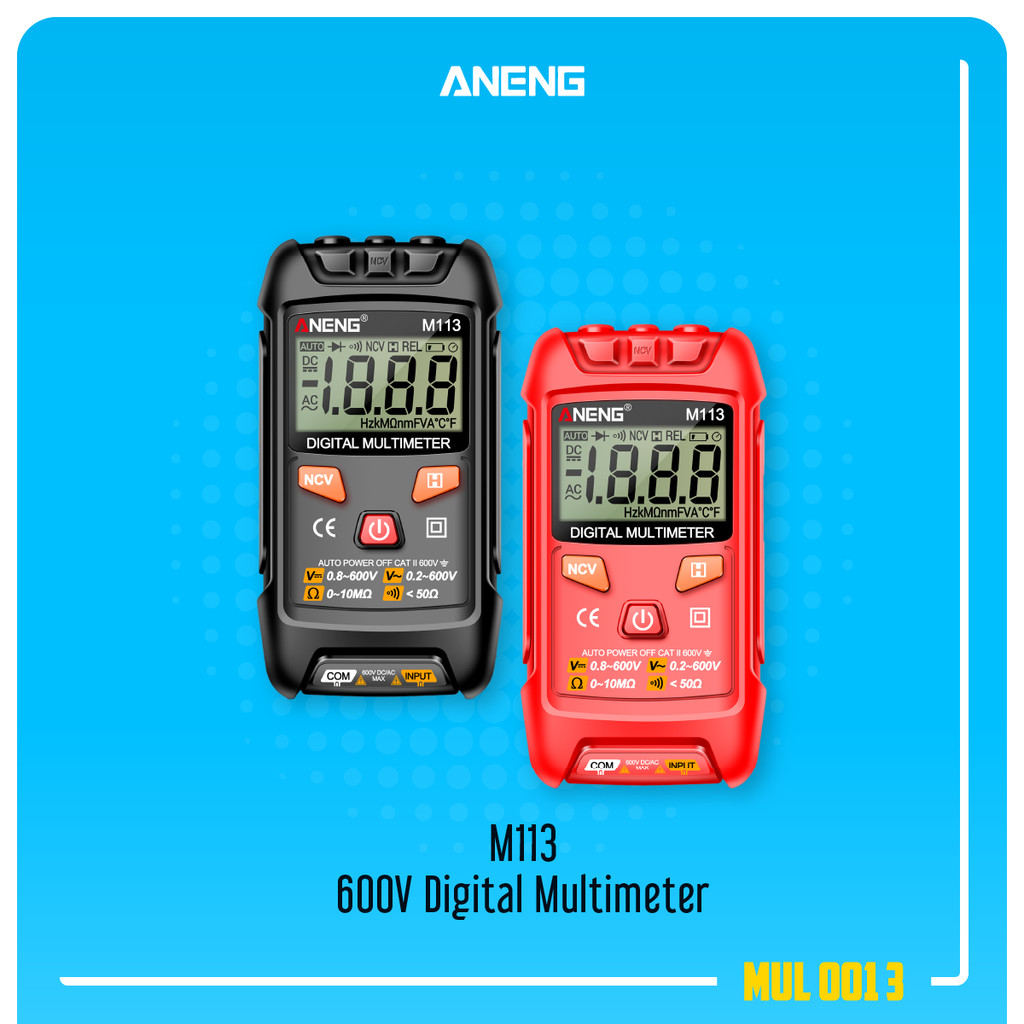 Aneng M113 600V NCV Non Contact Digital Multimeter