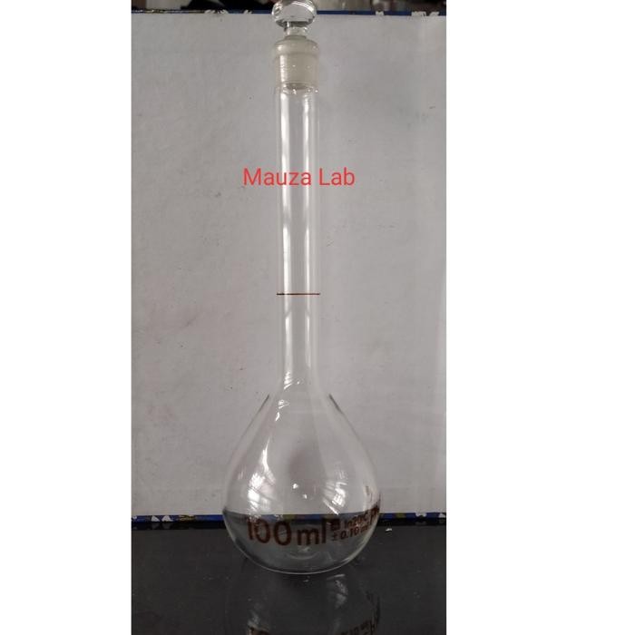 Terlaris LABU UKUR 100 ML PYREX volumetric flask 100 ml pyrex SALE