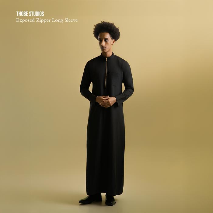 [THOBE LITE SERIES V1 Expossed Zipper Long Sleeve] Thobe Studios / Thobe Pria Premium Fabric