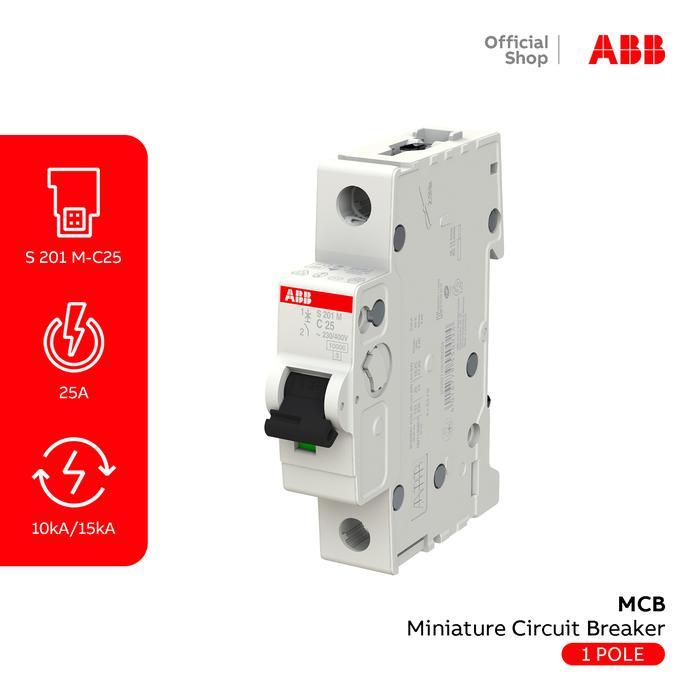 Abb Mcb 10Ka 1P 25A S 201 M-C25 Series S 200 M-C