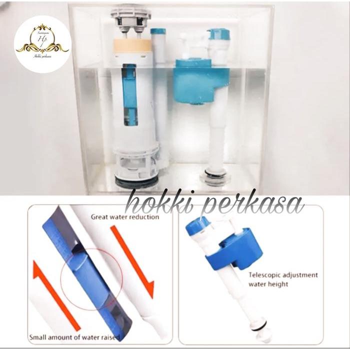 alat tangki closet/kloset duduk 2 tekan /2flush closet flushing