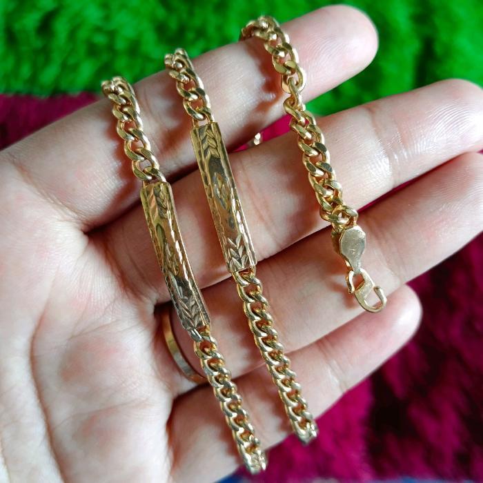 Gelang Swasa Rantai Plat Bayi Atau Anak. Panjang Bisa Request Sesuai Selera