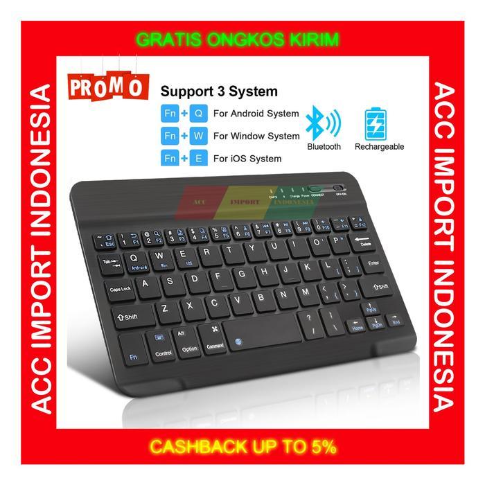 KEYBOARD WIRELESS MINI SLIM DESAIN THIN 9 BLUETOOTH LAPTOP PC TV