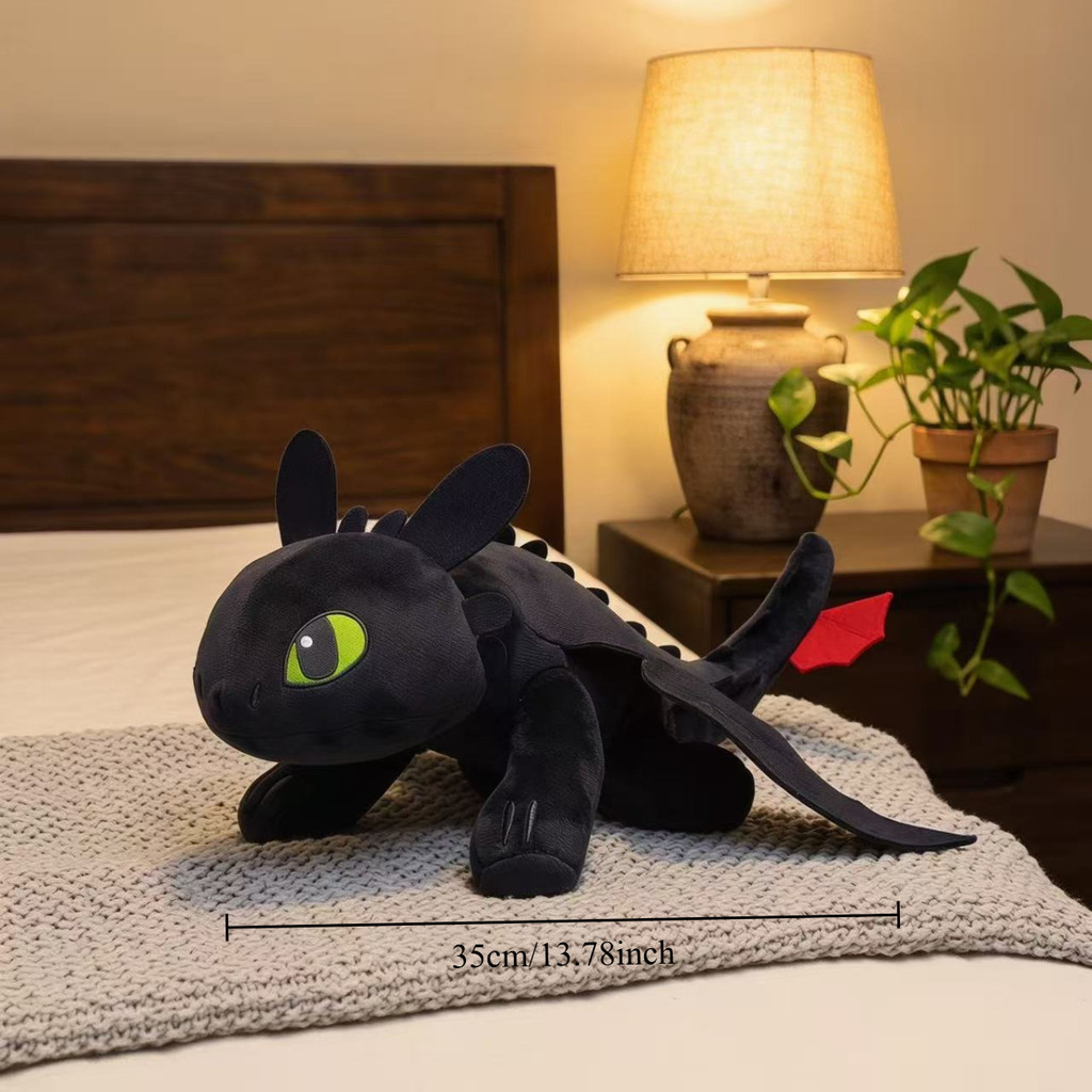 Dragon Toothless Light Fury Plush Toy Cute Dragon Figure Anime Character Soft Stuffed Pillow