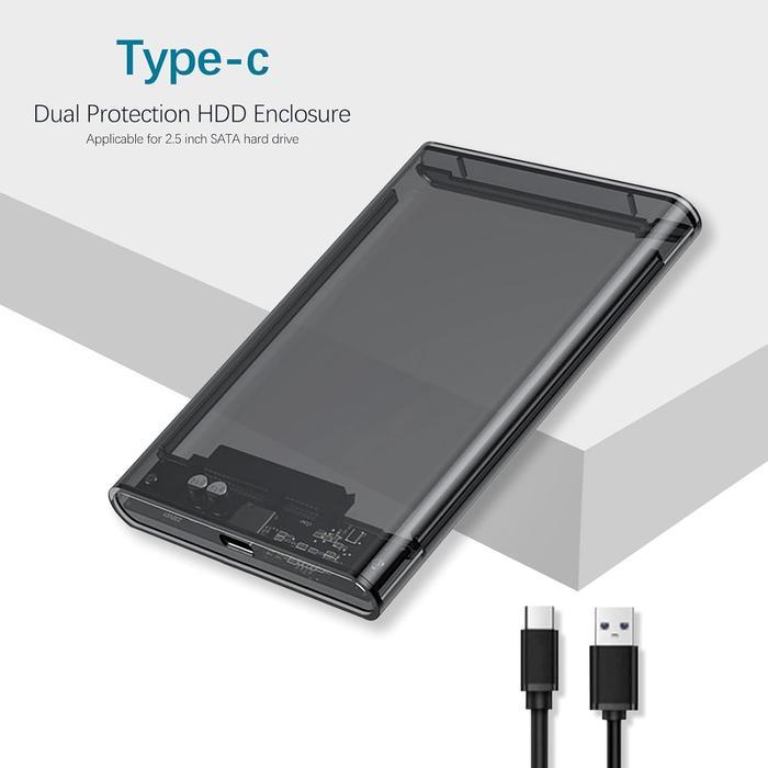 Casing Hardisk External HDD External Case 2.5" USB TYPE-C /Casing Case Enclosure HDD 2.5 Inch Type-C