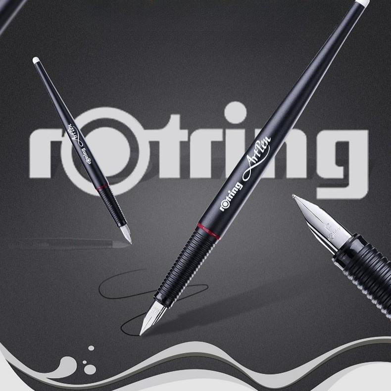 Rotring Art Pen Fountain Pen Germany Original Croquis Drawing Practice Parallel Ink Cartridges
