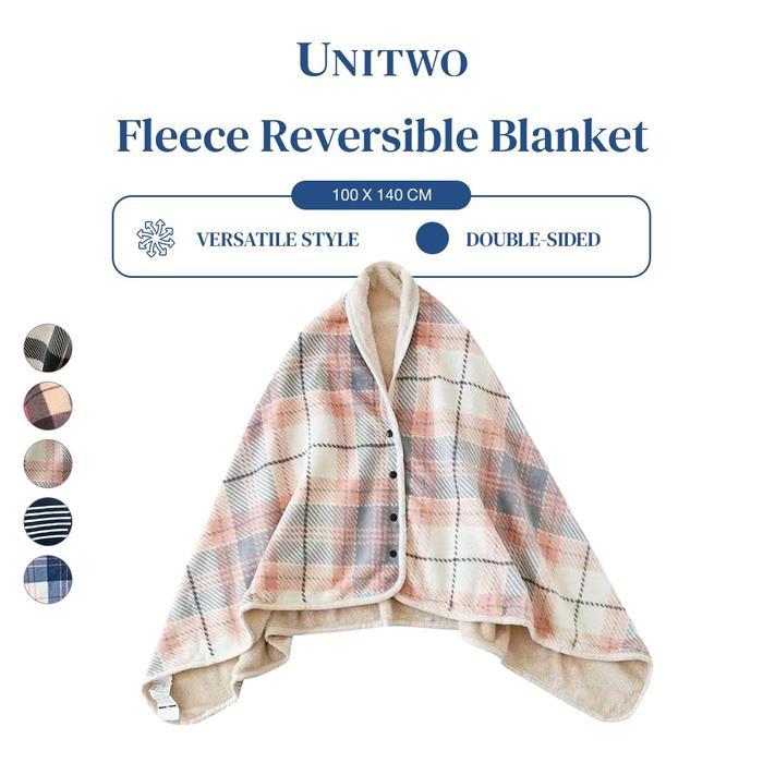 NEW!! UNITWO ID jamut [SPECIAL BLANKET JAKET] Jaket Outer Selimut Flace Reversible Blanket