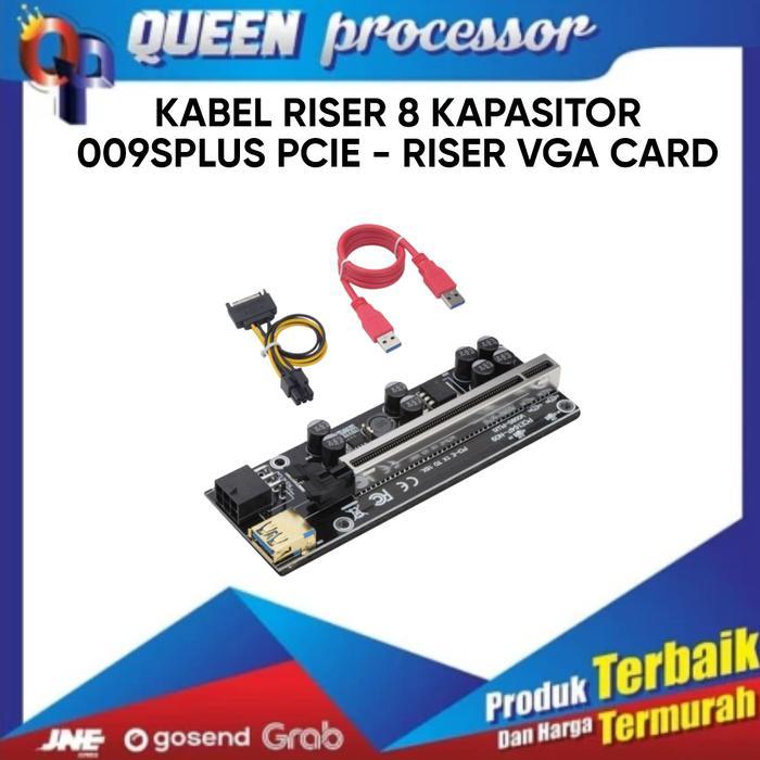 Kabel Riser 8 Kapasitor 009Splus Pcie - Riser Vga Card Terbaru