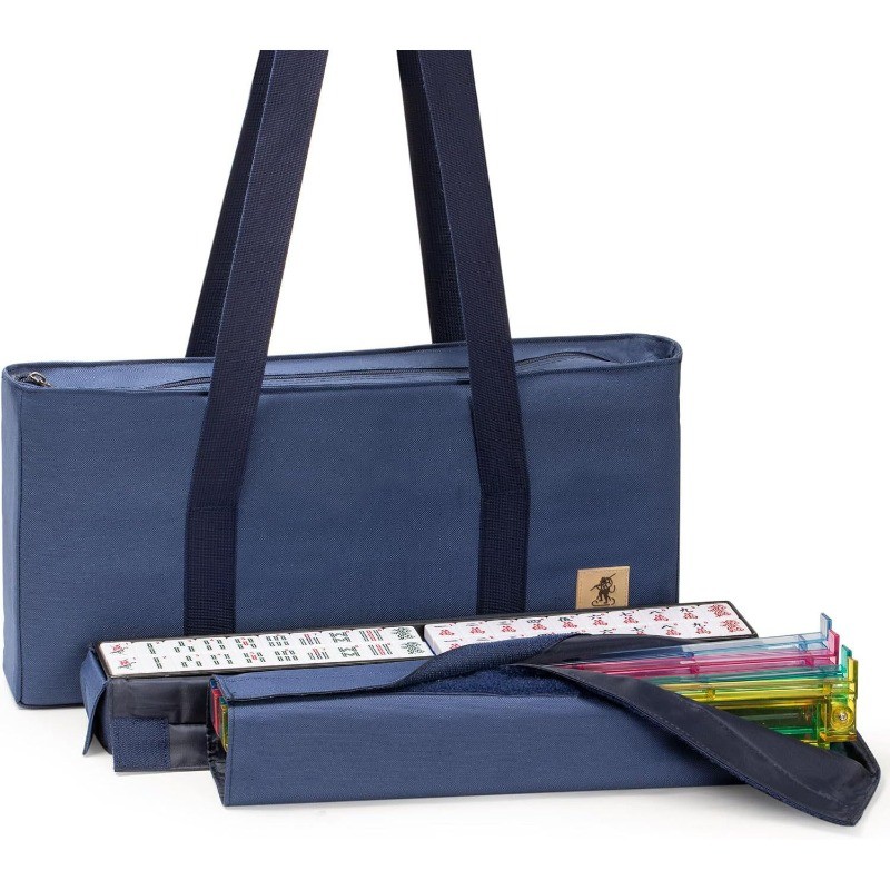 3pcs Portable Mahjong Bag Set Large Capacity Handheld Mahjong Storage Bag Travel Organizer Bag