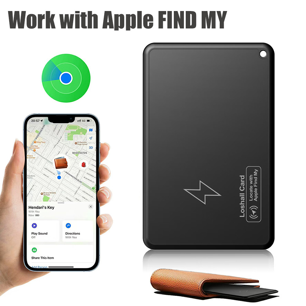 Wallet Tracker Rechargeable Smart Card Finder Thin Bluetooth Item Locator for Luggage Tags Works