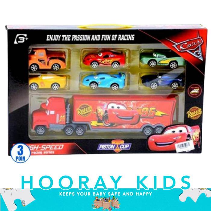 Mainan Diecast Mobil Mobilan Truk Truck Kontainer Mcqueen Set Edukasi Terbaru 
