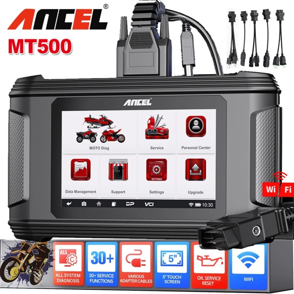 New ANCEL MT500 Motorcycle Scanner All System ECU Coding Oil Reset OBD2 Diagnostic Tool for BMW HOND