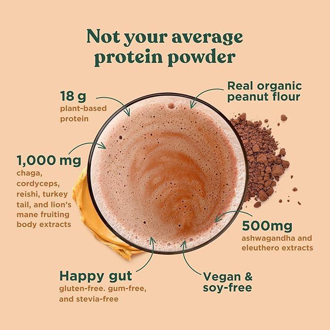 Four Sigmatic Organic Plant-Based Protein Powder Peanut Butter