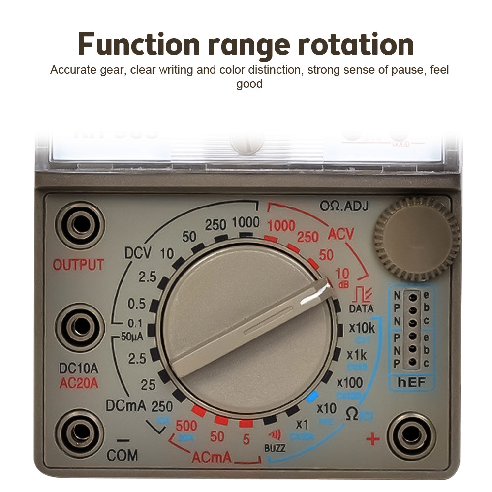 KH965 Analog Multimeter Universal Meter Pointer Display Electrical Tester AC DC Voltage Current