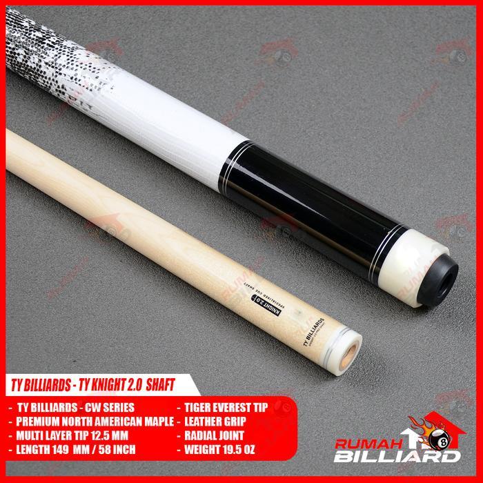 Stick Billiard - Billiard Cue - TY CW-4 - White - TY Knight 2.0 Low Deflection