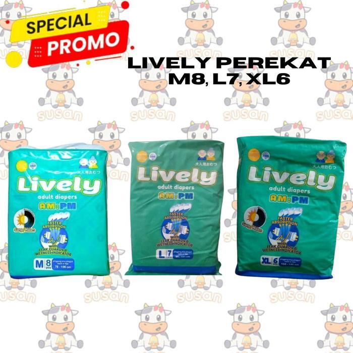 POPOK DEWASA PEREKAT LIVELY ADULT DIAPERS