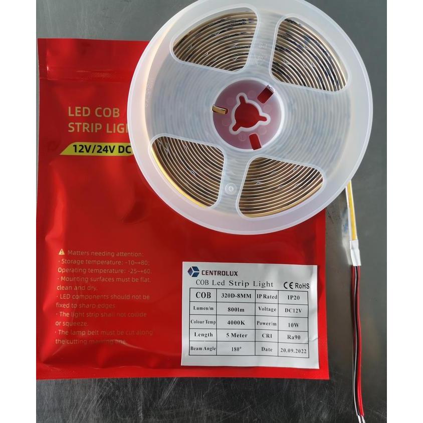LED STRIP COB 12V/24V DC 5MTR 10W