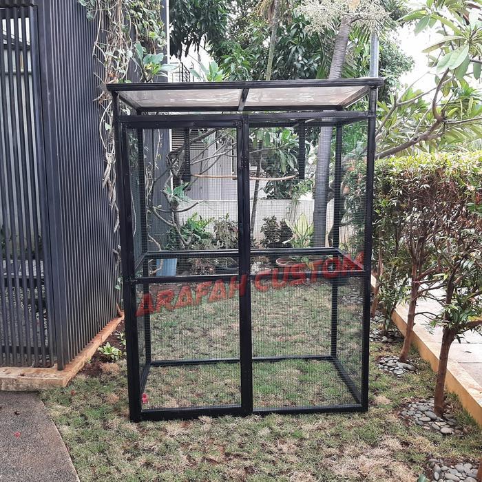 Jayus - Kandang Burung Ternak Koloni Aviary Besar Jumbo Kotak Lovebird Parkit Nuri Murai Pleci Finch