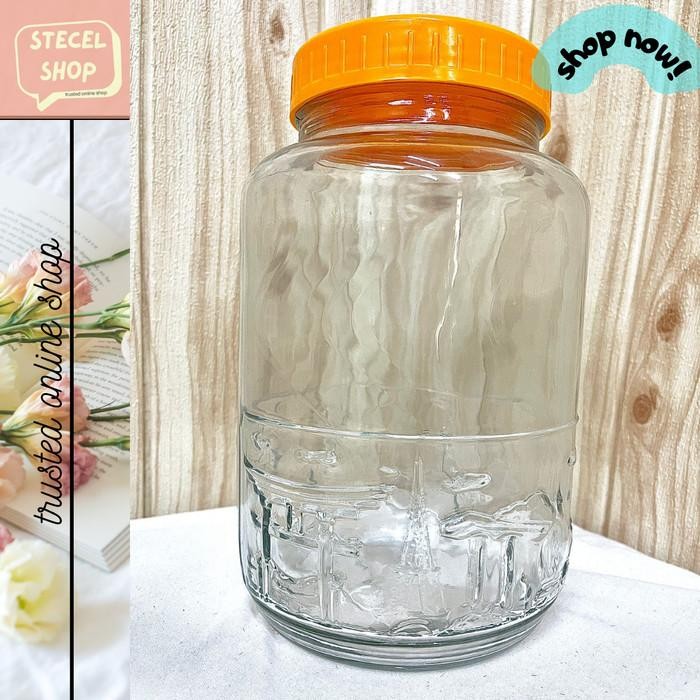 Toples Kaca 4 Liter / Toples Kerupuk Kaca Tebal