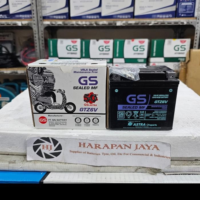 Aki Motor Gs Astra Gtz6V (5 Ah / Ampere) Kering