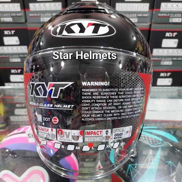Helm Kyt Kyoto Solid Black Glossy