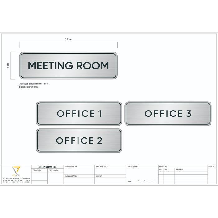 Ruang Meeting Stainless Steel 304 + Etching Grafir