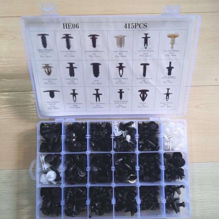 PENGANCANG PANEL MOBIL BOLT RIVET BAUT KLIP RIVET UNIVERSAL SET 415PCS