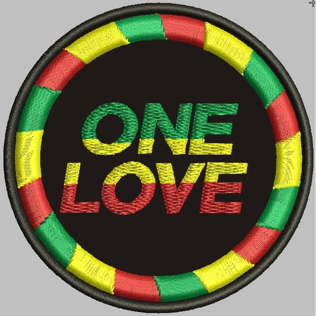 BCP-630 RASTA REGGAE ONE LOVE PATCH BORDIR LOGO/EMBLEM AKSESORIS
