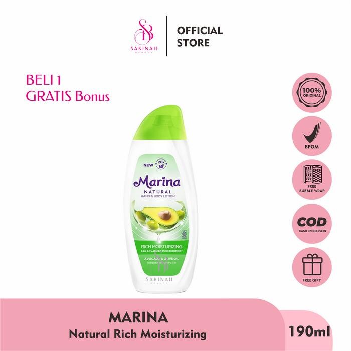 MARINA NATURAL HAND & BODY LOTION 190 ML - Marina Lotion