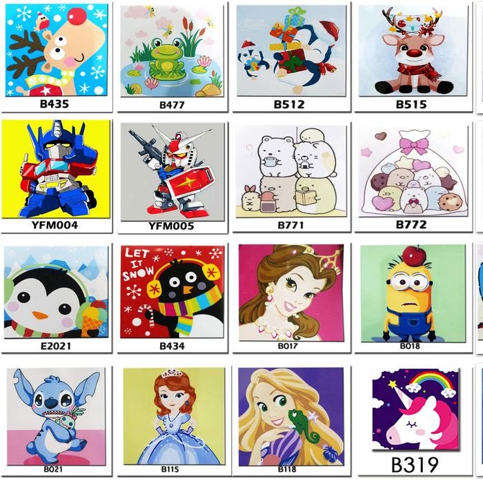 

Pilihan- Meth Painting By Number 20X20 Cm Christmas Sumikko Gurashi Snow Flake Kanvas