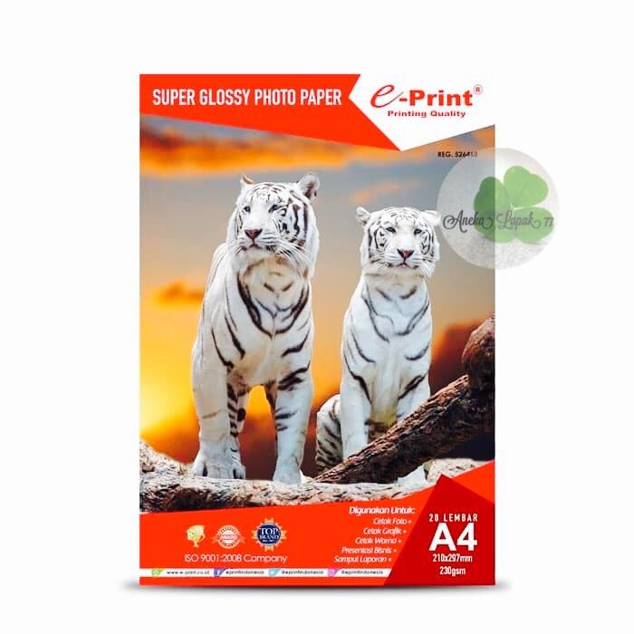 

Pilihan- E-Print Glossy Photo Paper 230 Gsm/20 Lbr Kertas Foto Glossy Murah