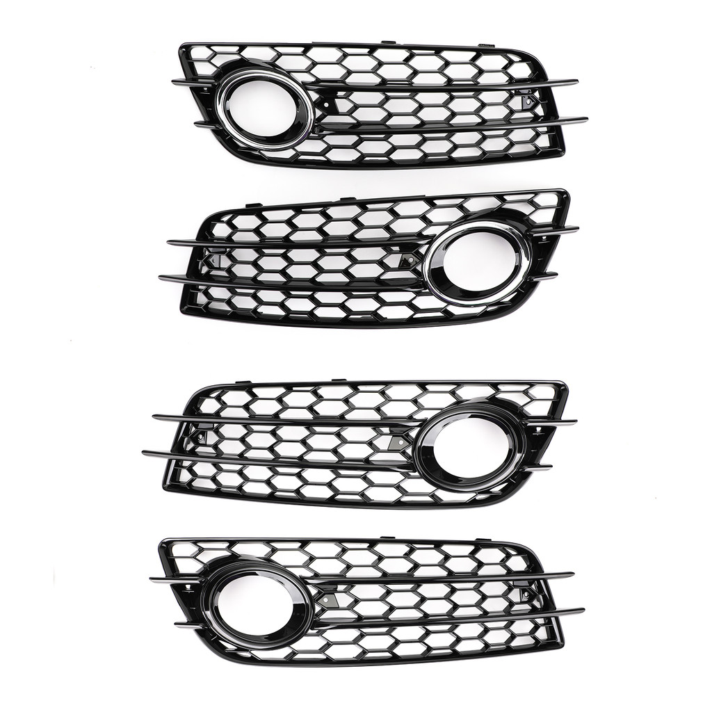 Baru Bumper Fog Light Grill Bumper For Audi A4 S-LINE S4 2008-2012 Chrome Ring