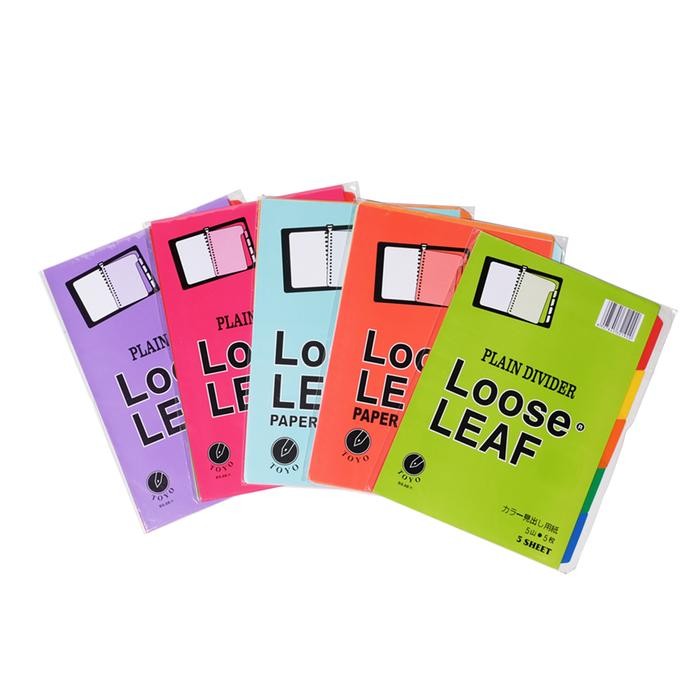 

Toyo Pembatas Binder B5 5, 8 dan 10 Sheets/lembar Loose Leaf Murah