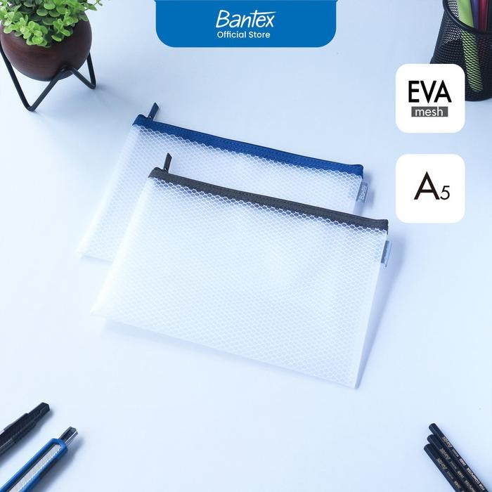 

Bantex Pouch A5 Zipper Bag Jaring Transparan Bahan EVA Mesh BF2101