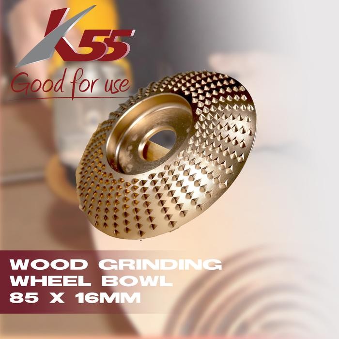 Deli Tools - K55 Mata Gerinda Parut Ukir Bentuk Kayu 4" Wood Carving Wheel Grinda