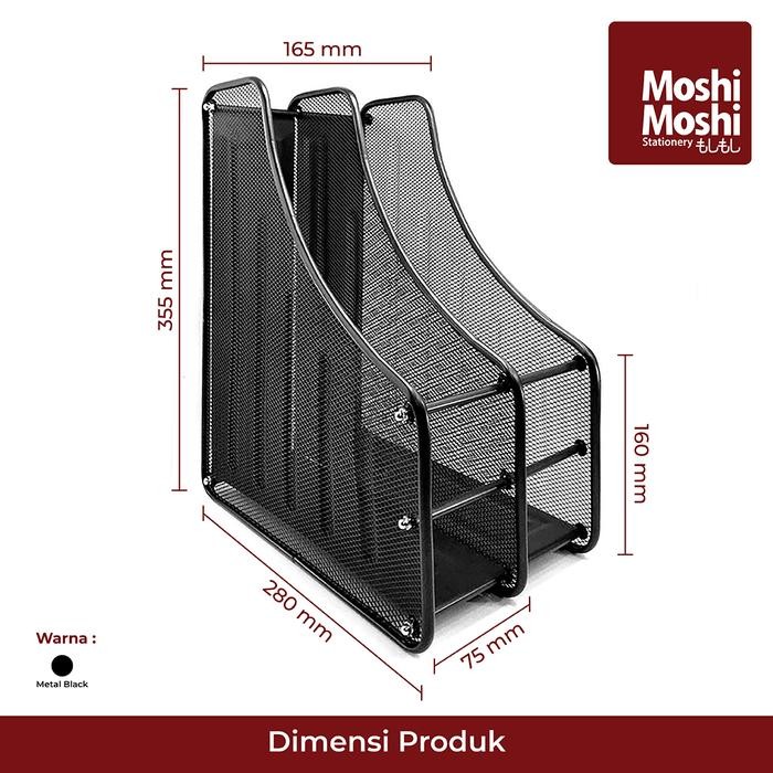 FILE BOX FOLDABLE STEEL RAK PENYIMPANAN DOKUMEN 2 SEKAT JARING BESI