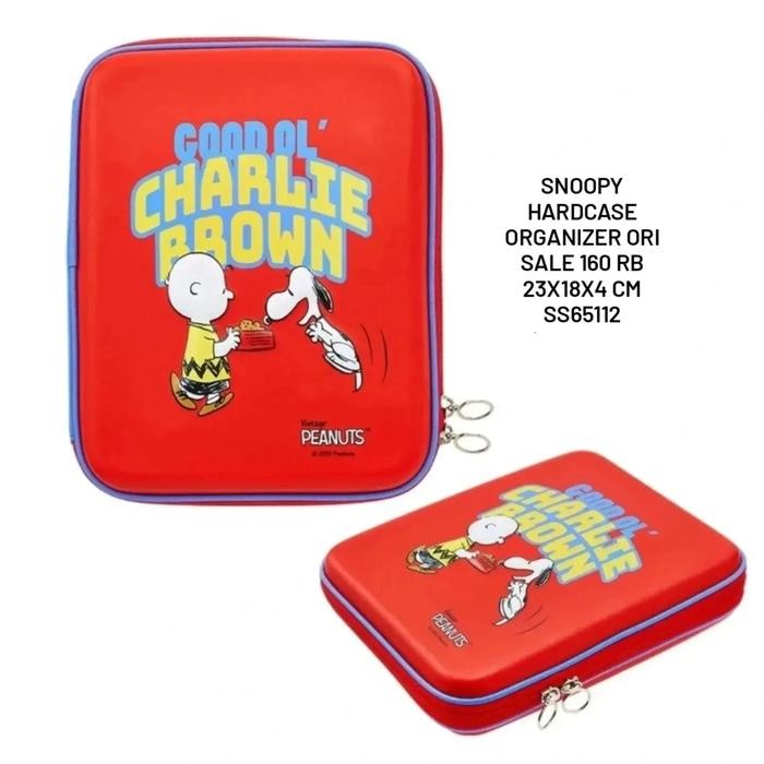 

SNOOPY PEANUTS HARDCASE POUCH ORGANISER ORI RED