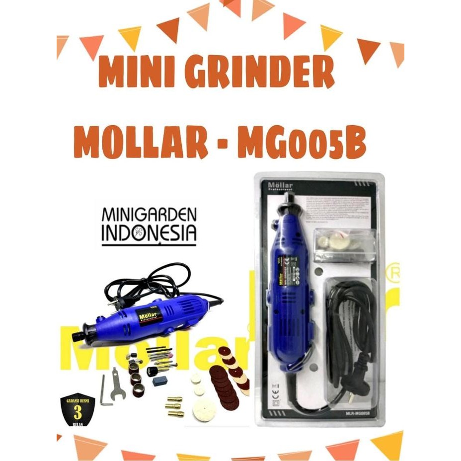 Mini Grinder Set 40 Pcs Bor Gerinda Tuner 130 Watt P001 Pahat Bonsai